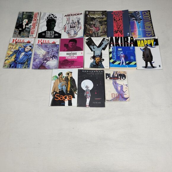 Graphic Novels Lot Manga Comic Book Books Plat Ascender Sandman Akira Happy - Picture 2 of 16